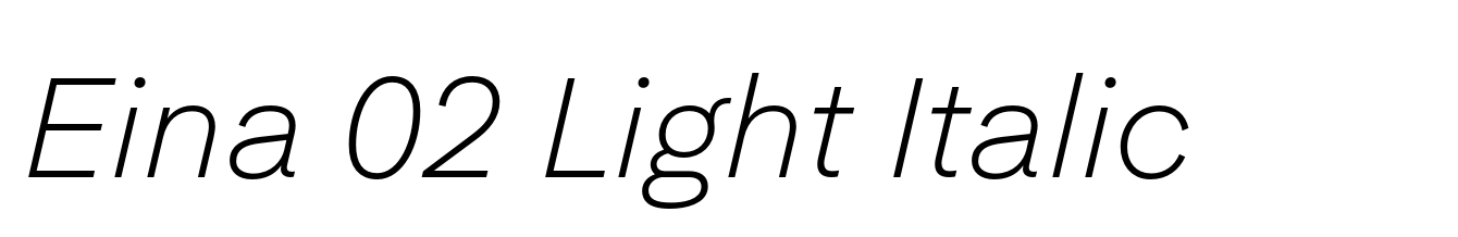 Eina 02 Light Italic